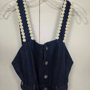 Rachel Antonoff denim daisy jumpsuit